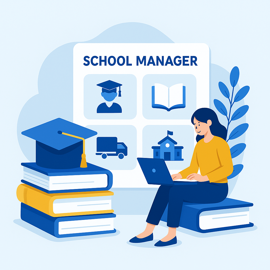 Ilustração do sistema School Manager